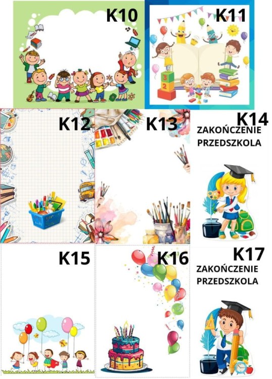 wzory karteczek
