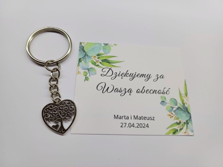 breloczek z podziękowaniem