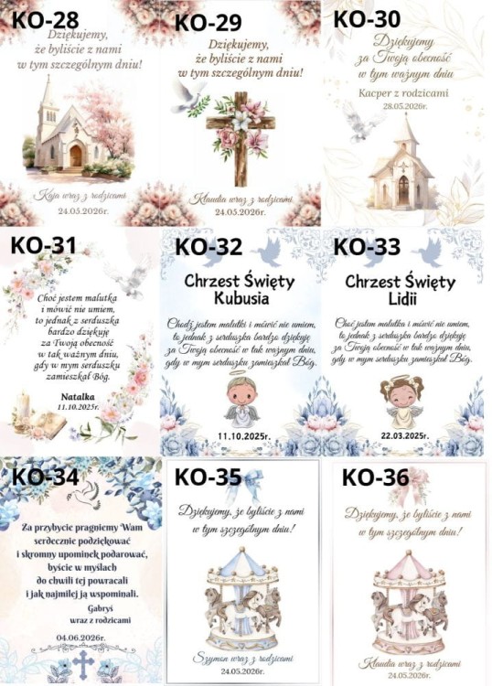 wzór podziękowania