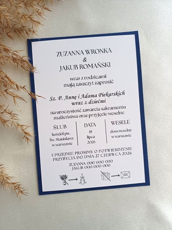 zaproszenie ślubne weselne