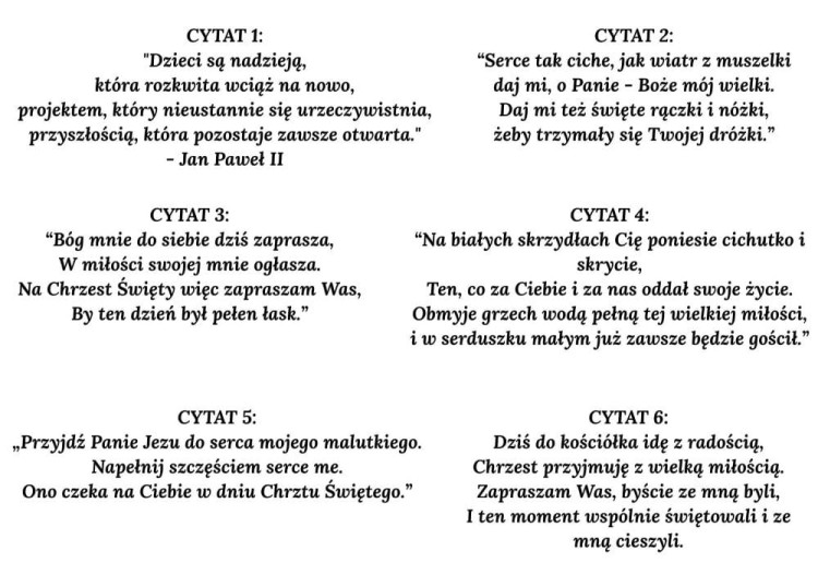 wzory do zaproszeń chrzest
