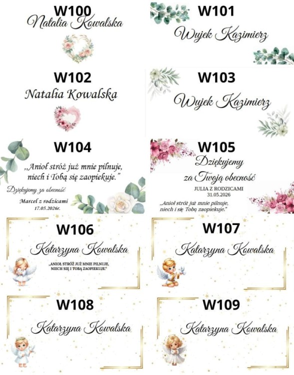 wzory winietek