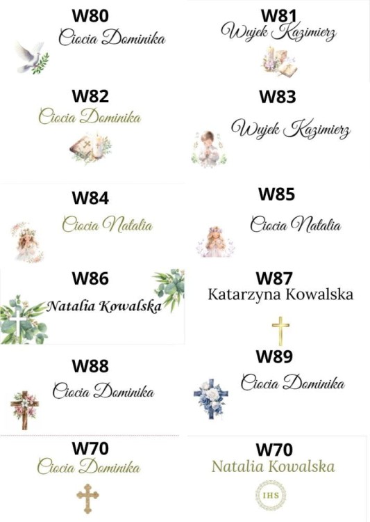 wzory winietek