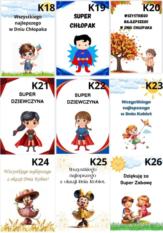 wzory podziękowań karteczek