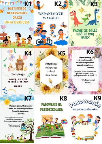 wzory karteczek