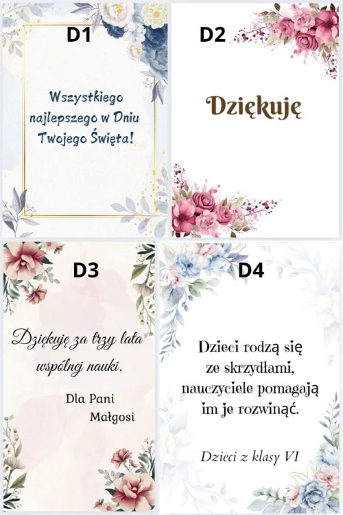 wzory karteczek