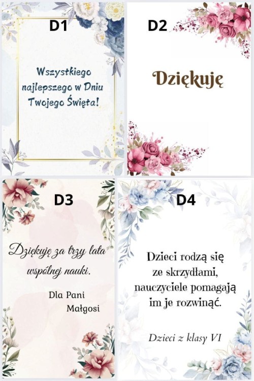 wzory karteczek